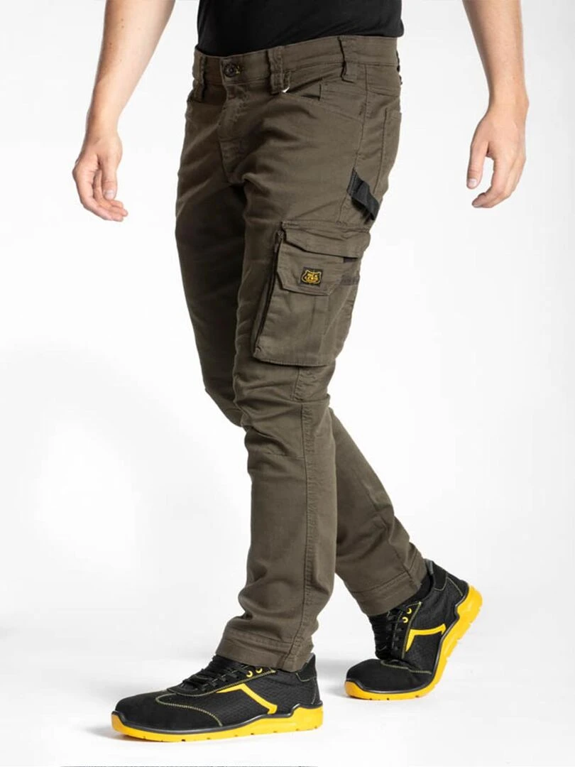 Jeans de travail multi poches stretch JOBC 'Rica Lewis' Kaki