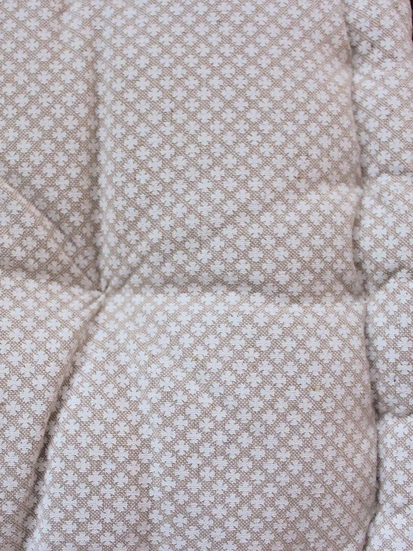 Coussin de sol avec poignée et petites croix   Beige