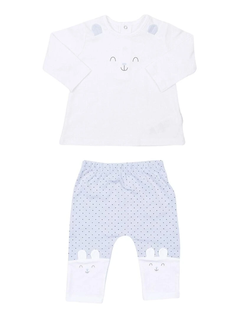 Pyjama bébé 2 pièces LAPIN Bleu