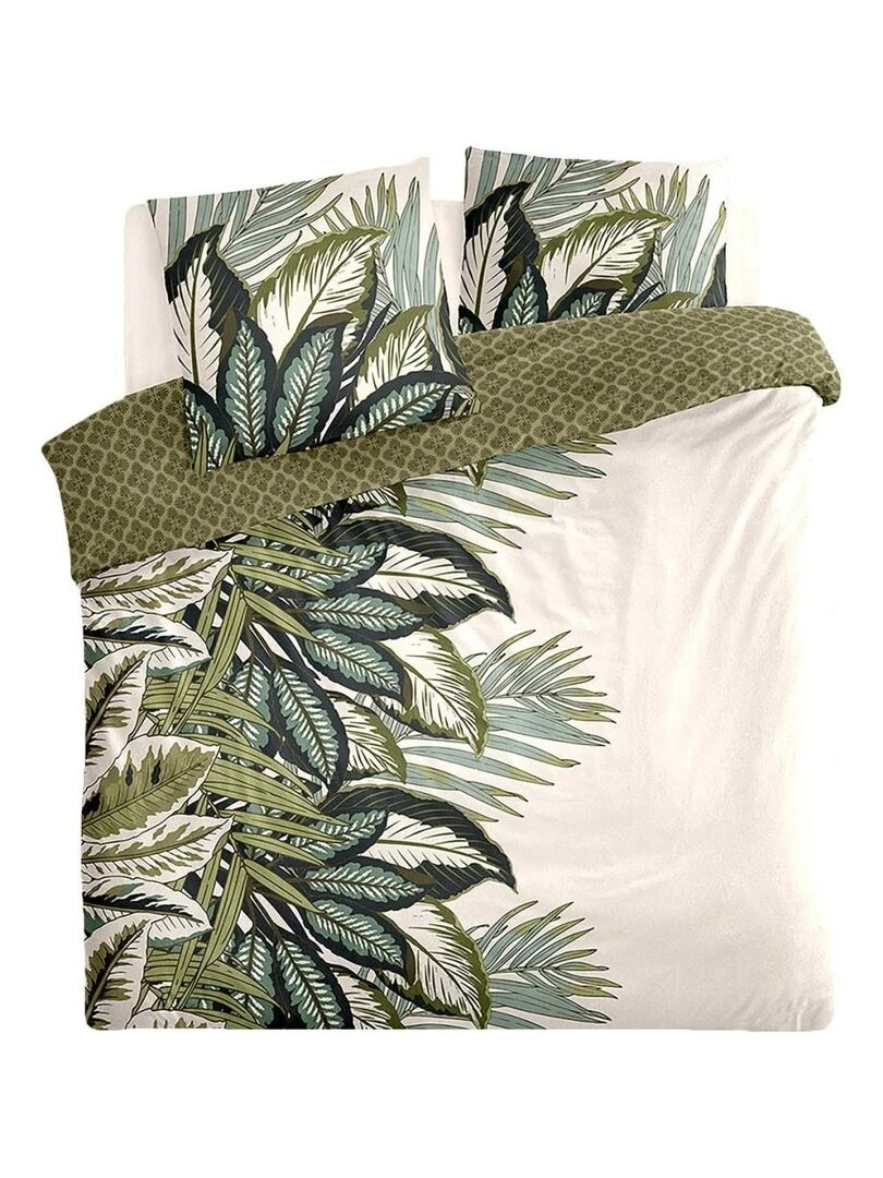 Housse de couette 240x220 Oceania + 2 taies 100% coton 57 fils Vert
