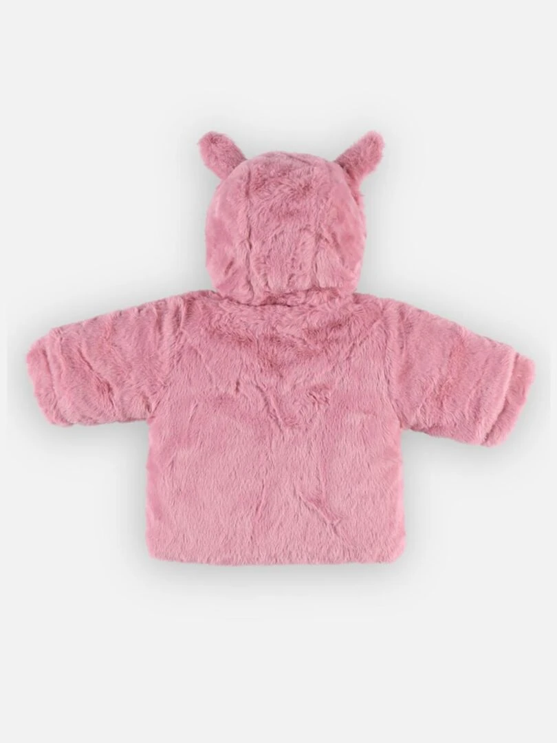 Veste à capuche en groloudoux Noukie's Rose