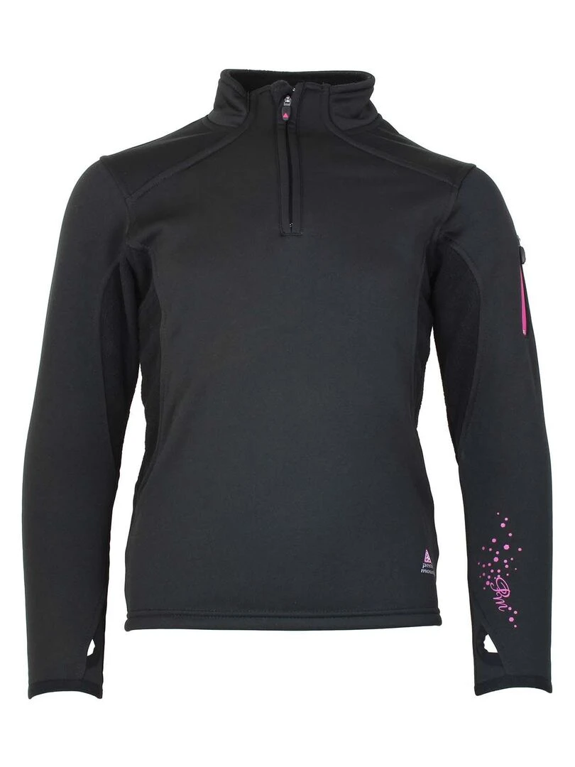 Sweat polarshell fille GANY PEAK MOUNTAIN Noir Noir