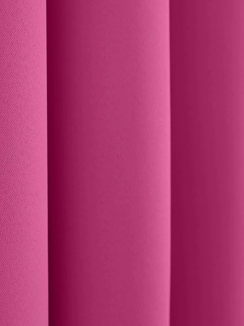 Lot De 2 Rideaux Occultant Fushia 140 X 260 Cm   Rose