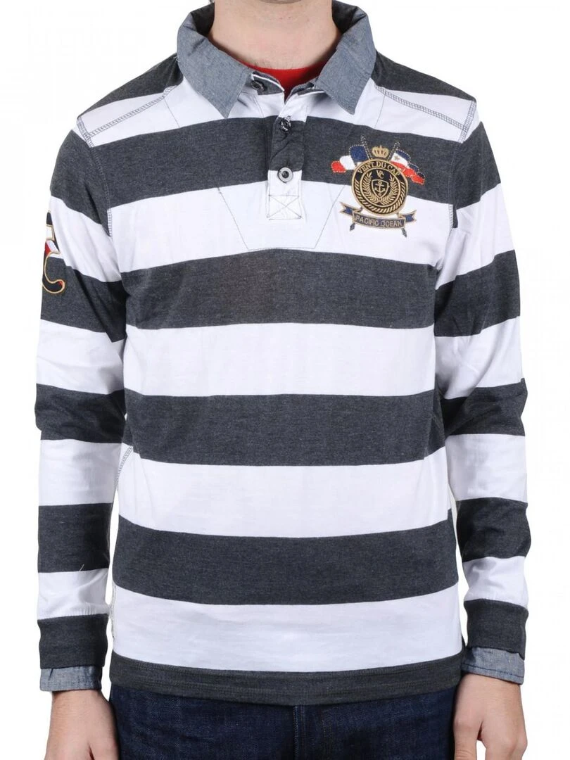 Polo manches longues homme CRASTY VENT DU CAP Gris