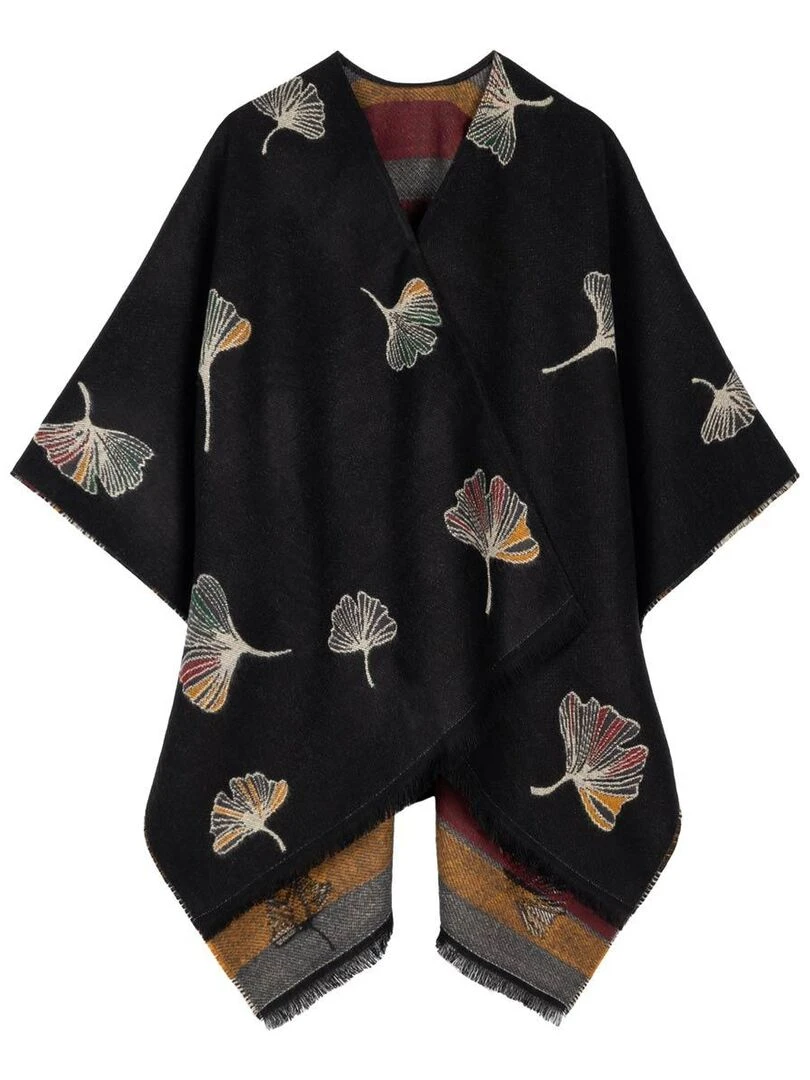 Poncho Acantha Fabriqué en France Noir