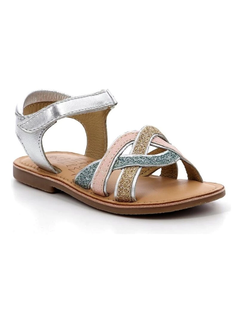 Sandale Plate Cuir Enfant Mod8 Caweave Multicolore
