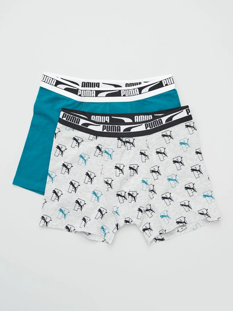 Boxers 'Puma' Lot de 2 Gris/vert