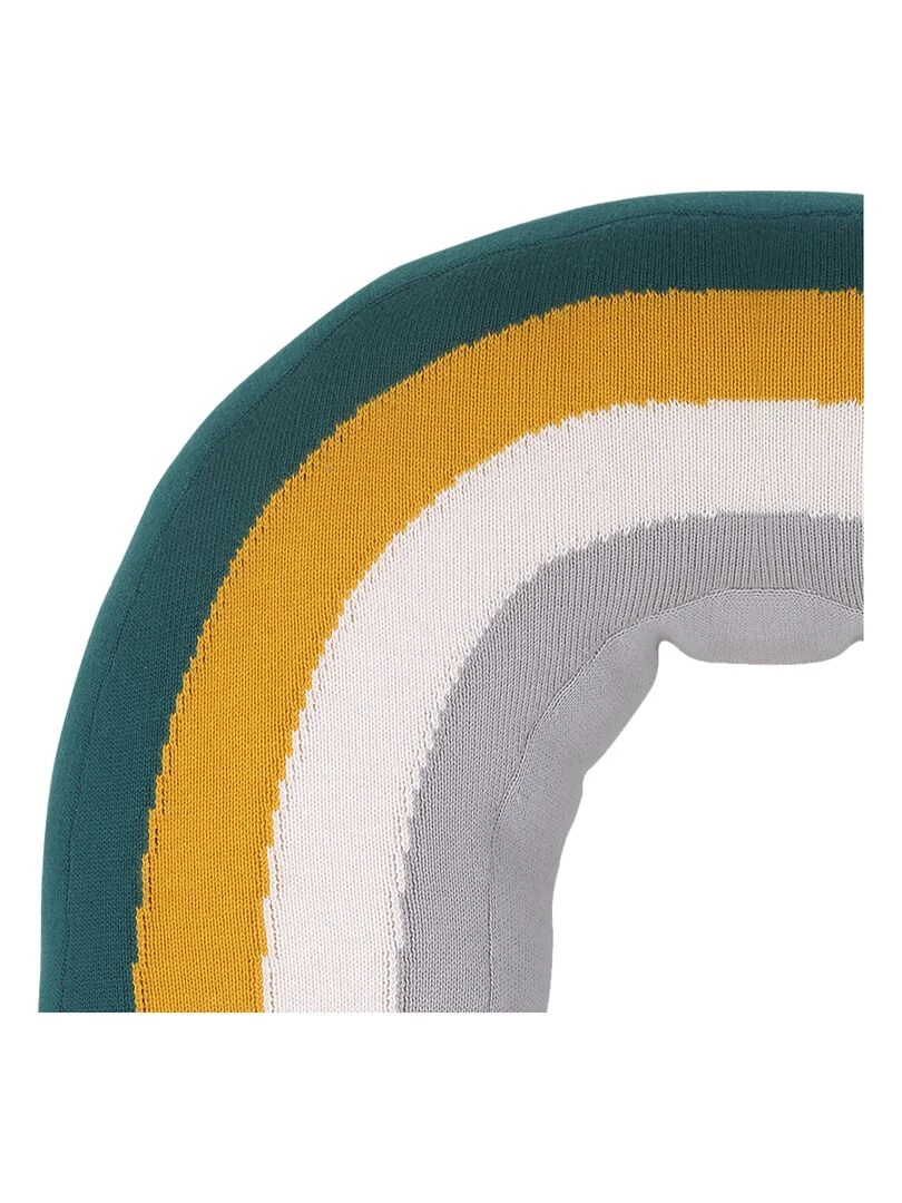 Coussin Arc en Ciel en coton   Vert