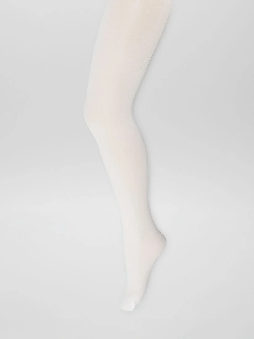Lot de 2 paires de collants unis   Rose/blanc