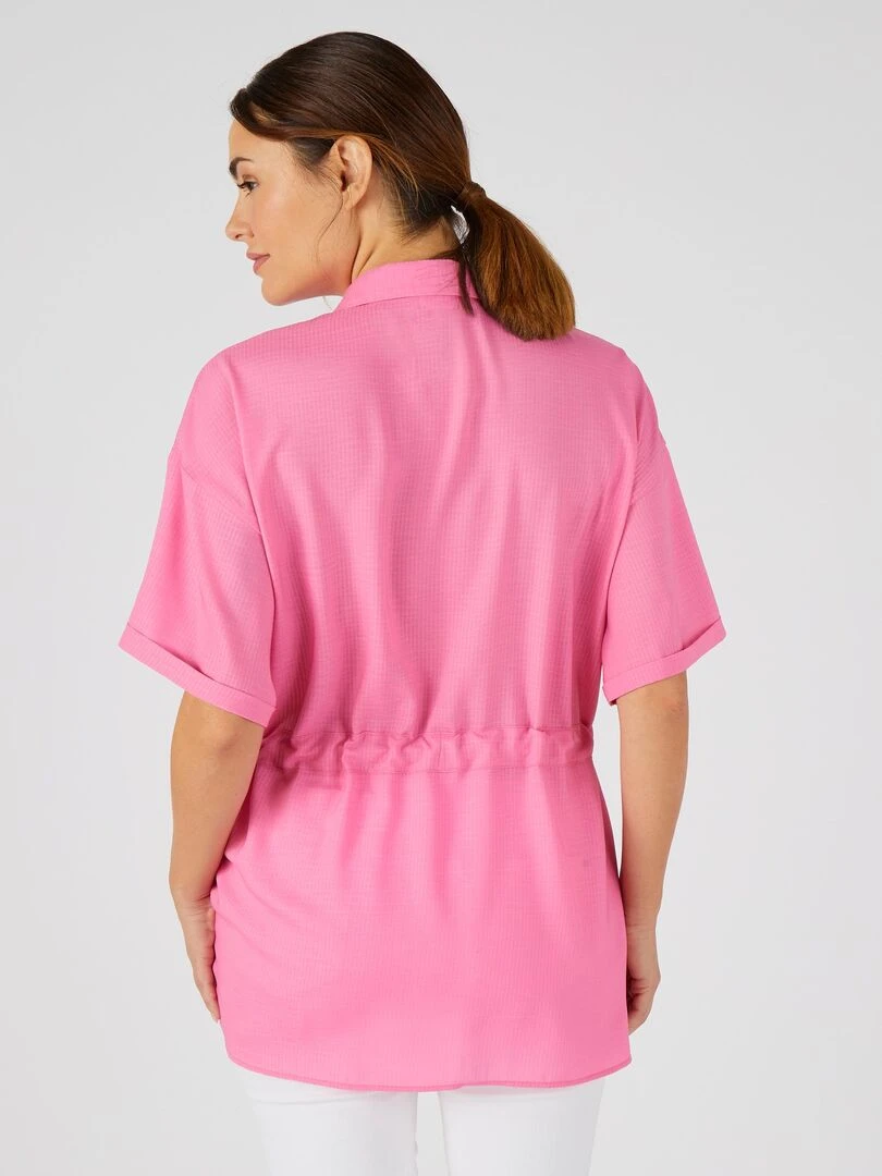 Chemisier esprit tunique ceinturé   Damart   Rose