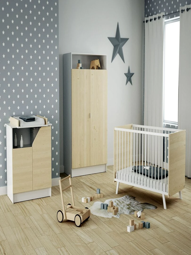 AT4   Lit bébé 60x120 CARNAVAL   Marron clair