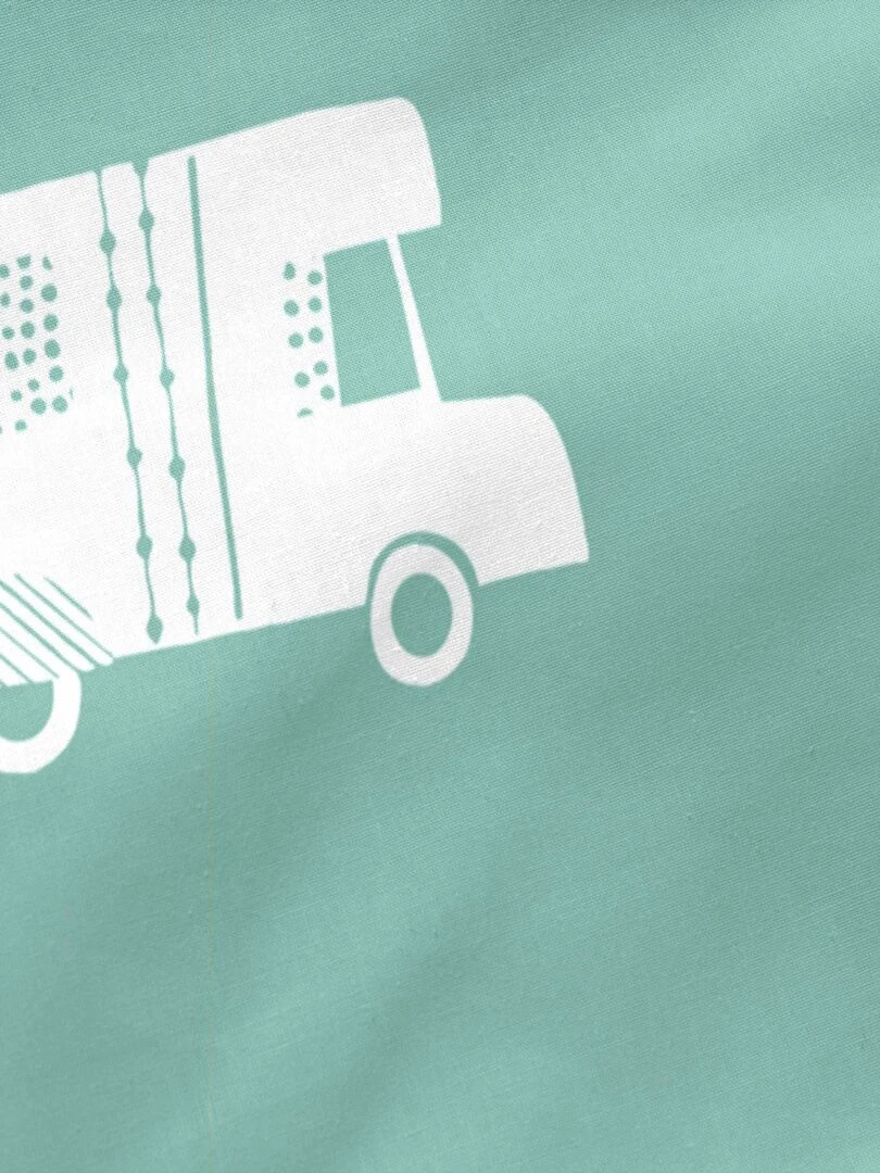 Drap housse Holidays "Happyfriday"   Blanc