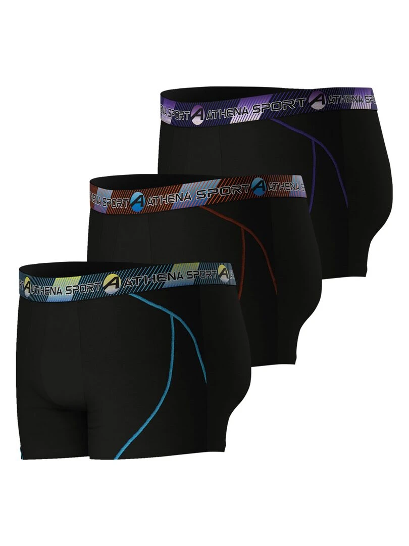 Lot de 3 boxers longs homme Training   Gris foncé