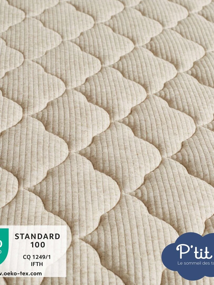 Matelas Bébé Authentique   60x120 cm   Déhoussable   Blanc