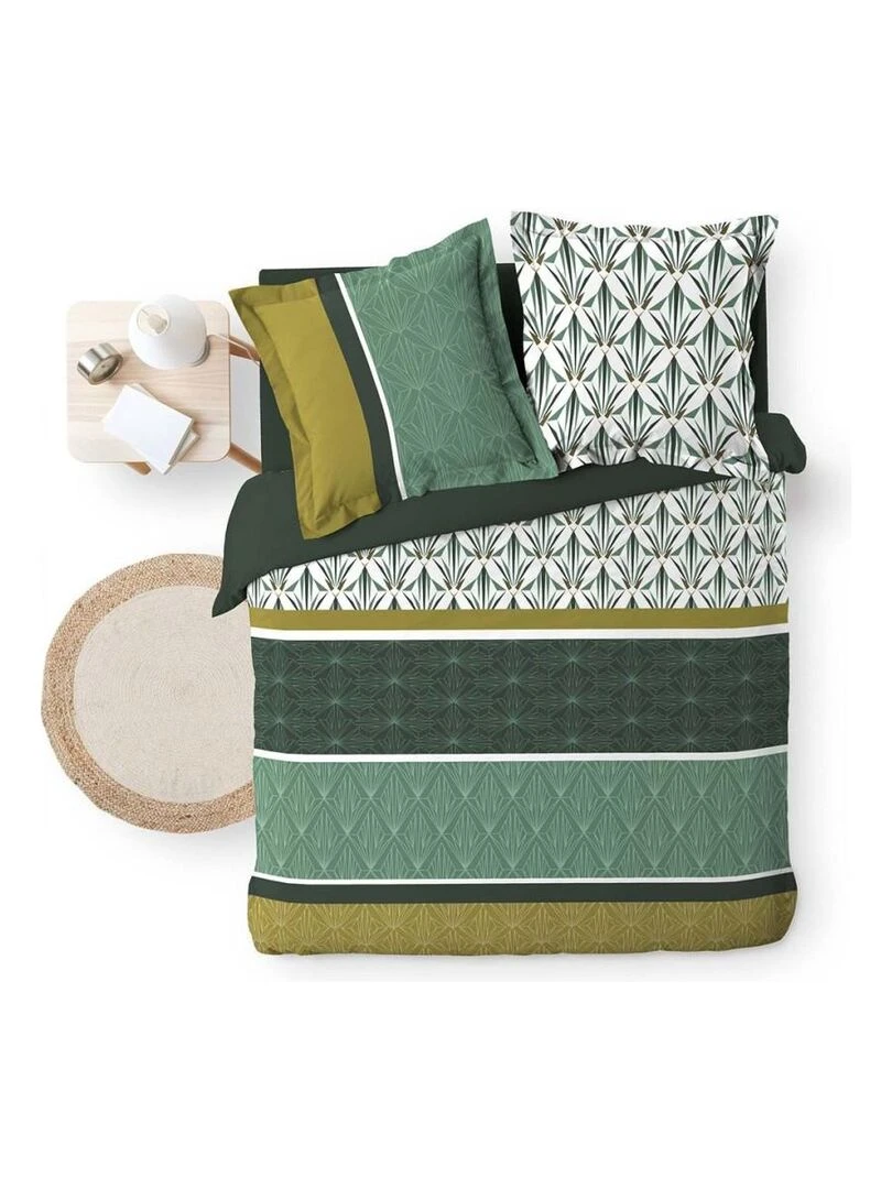 Housse de couette  + taie(s) Bogota coton 57 fils   Vert