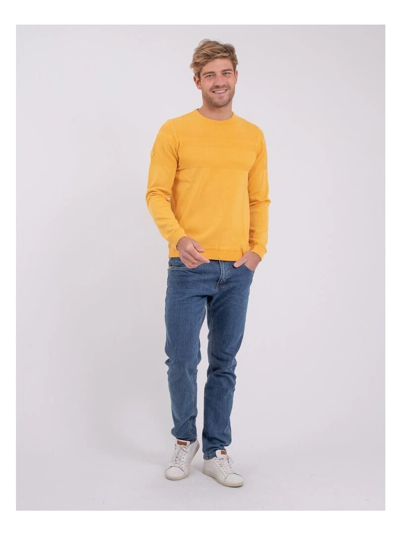 Pull fin col rond AMAZARIN   Jaune