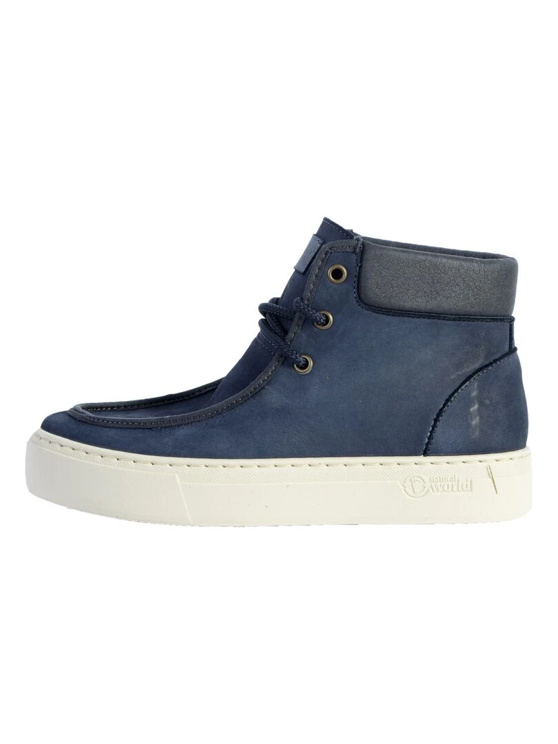Basket Natural World Wallabi Cuello On Napa Bleu