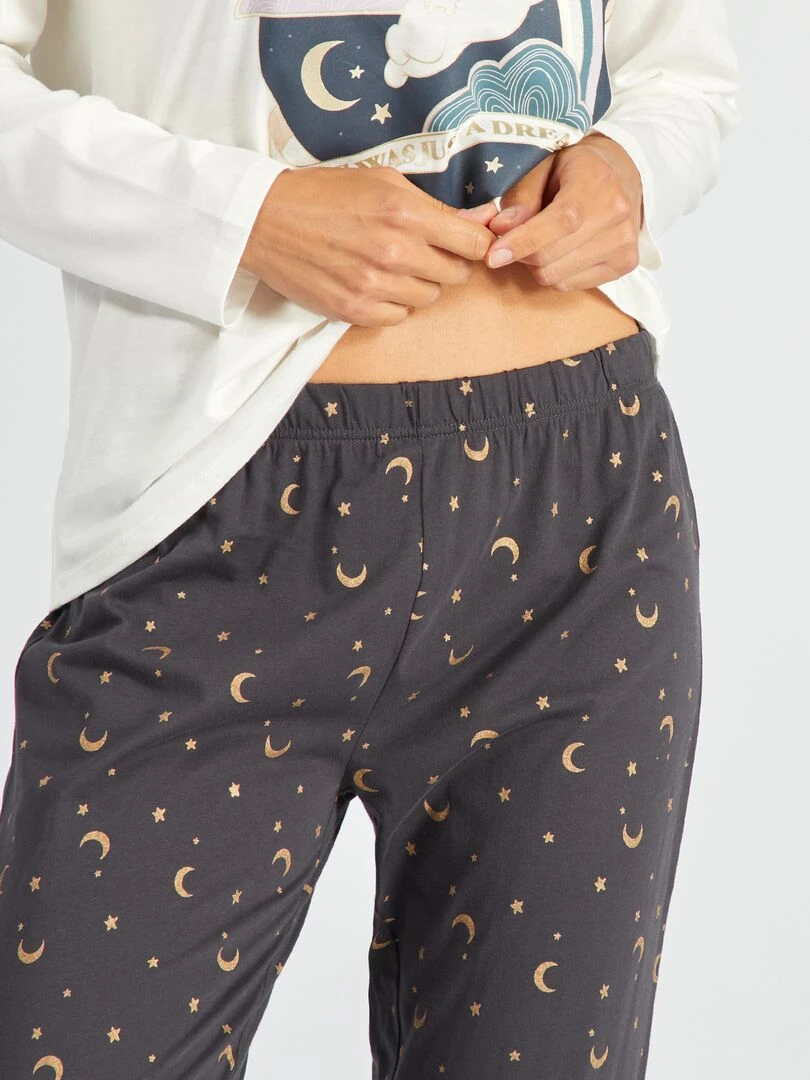 Ensemle pyjama 'Casper'   2 pièces   Blanc/marine