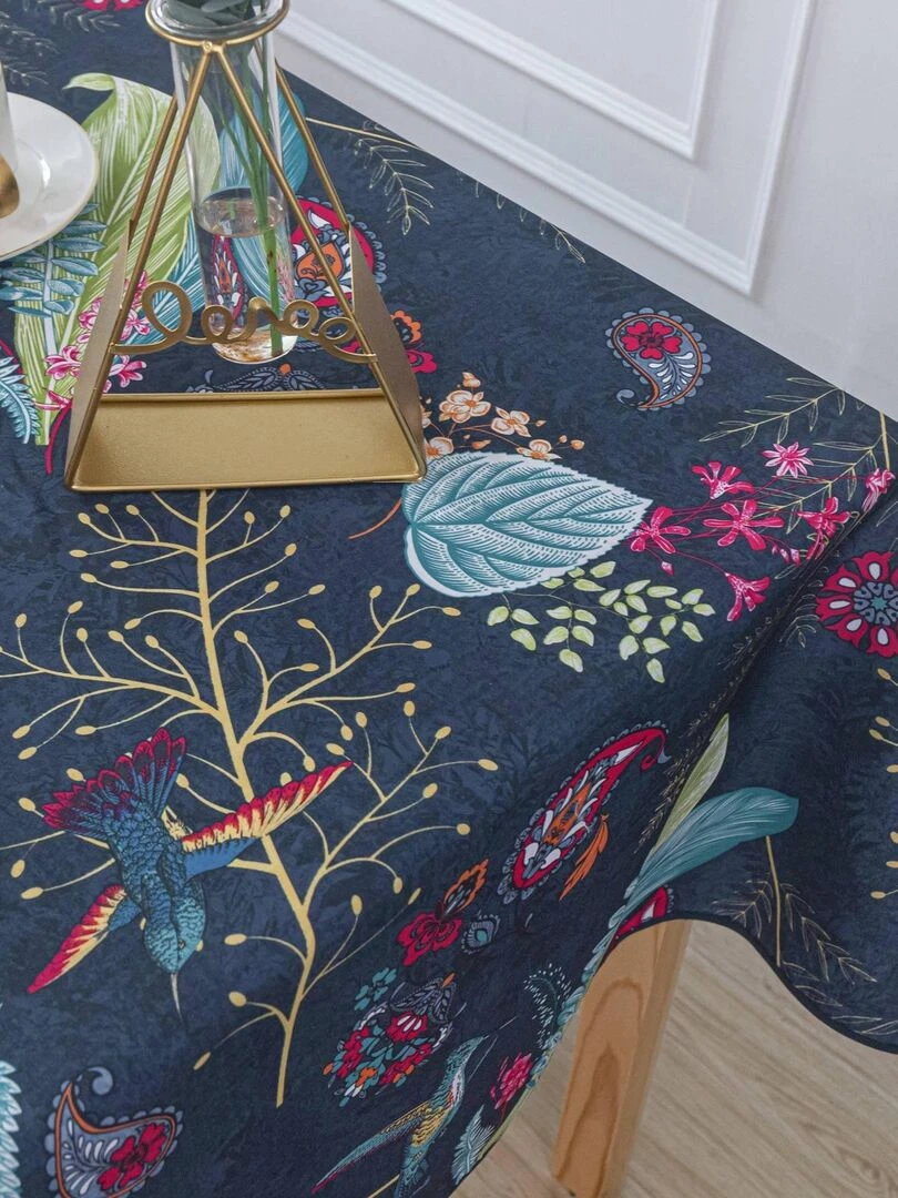 Nappe enduite à l'esprit bucolique Bleu