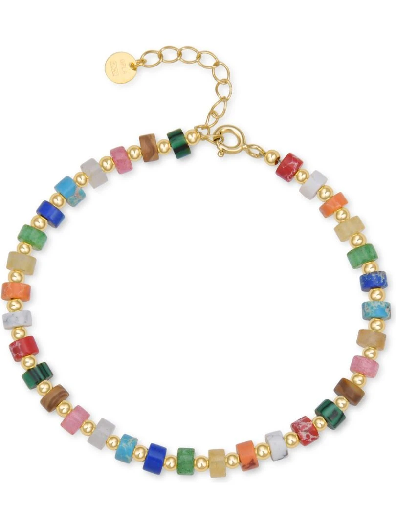 Bracelet  Ihun en argent 925 et cristal multicolore avec finition plaquée or jaune 18 K   Multicolore