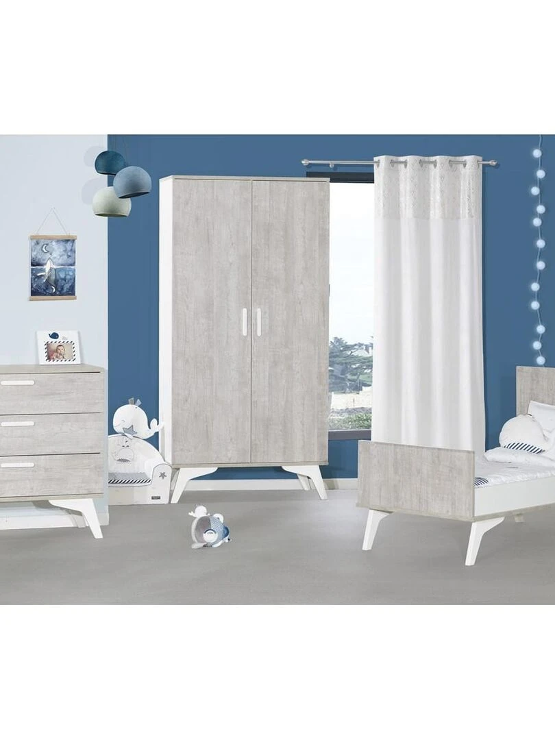 Cadre photo en bois blanc SAUTHON Blanc