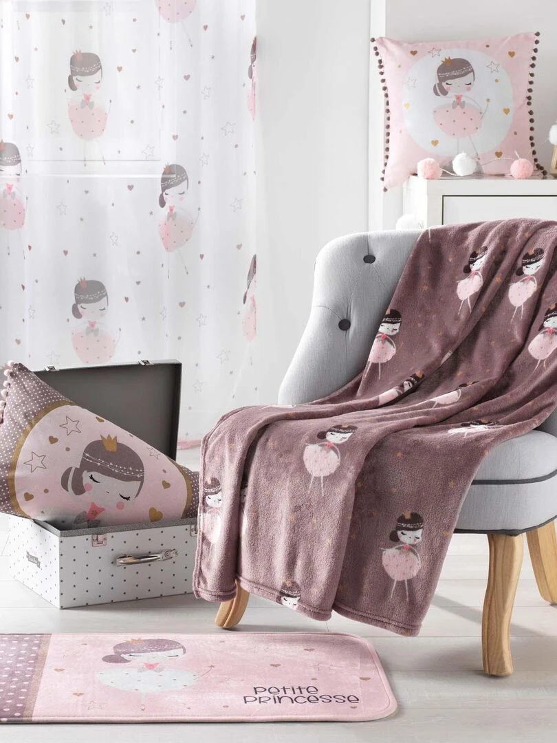 Tapis velours Petite princesse Rose