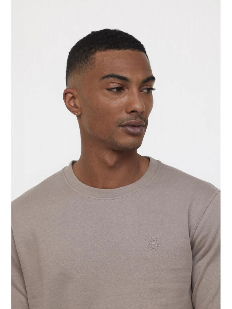 Lee Cooper   Sweatshirt manches longues coton regular EDIE   Taupe