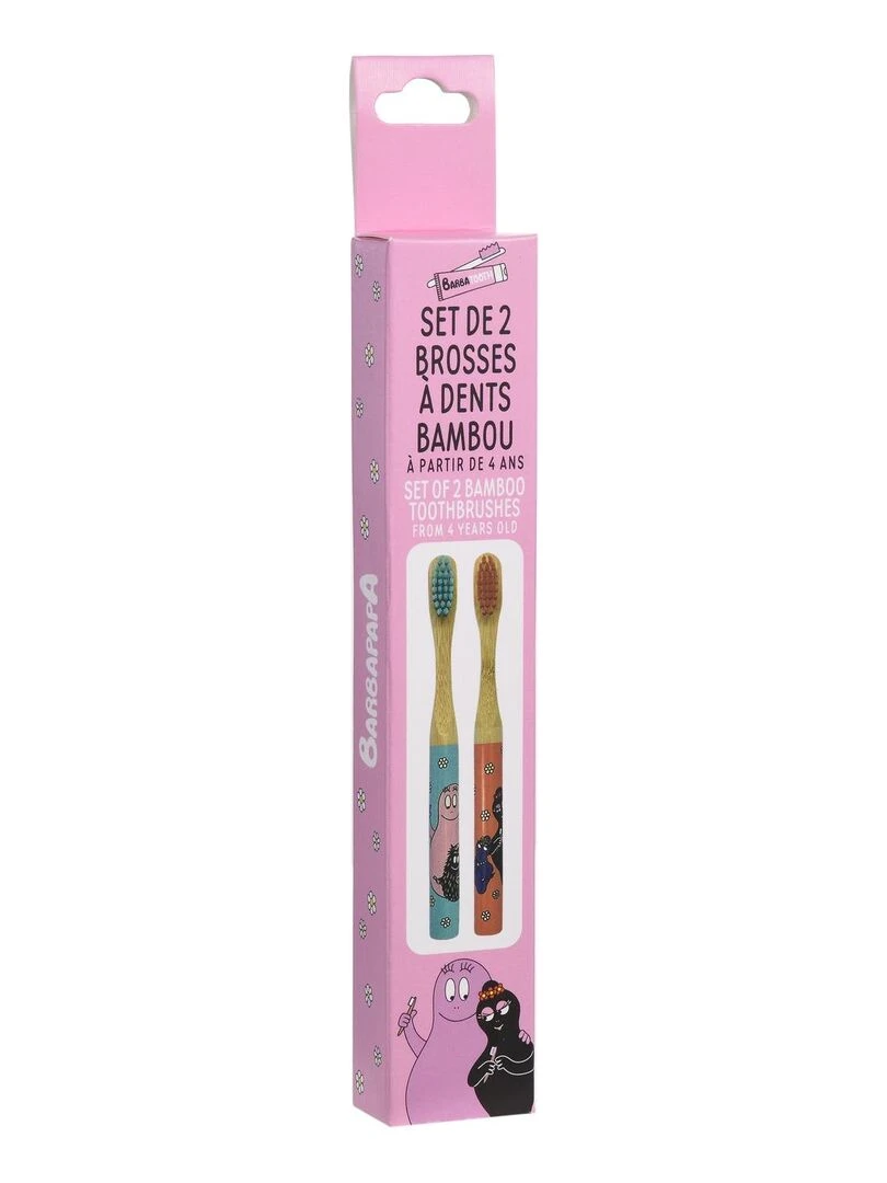 Barbapapa   Set de 2 Brosses à Dents en Bambou   N/A