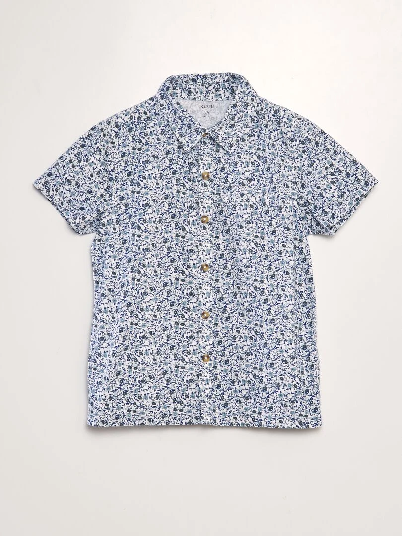 Chemise à manches courtes Bleu