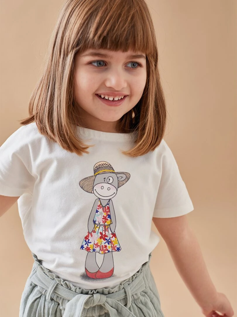 T shirt Lola à courtes manches Noukie's Blanc