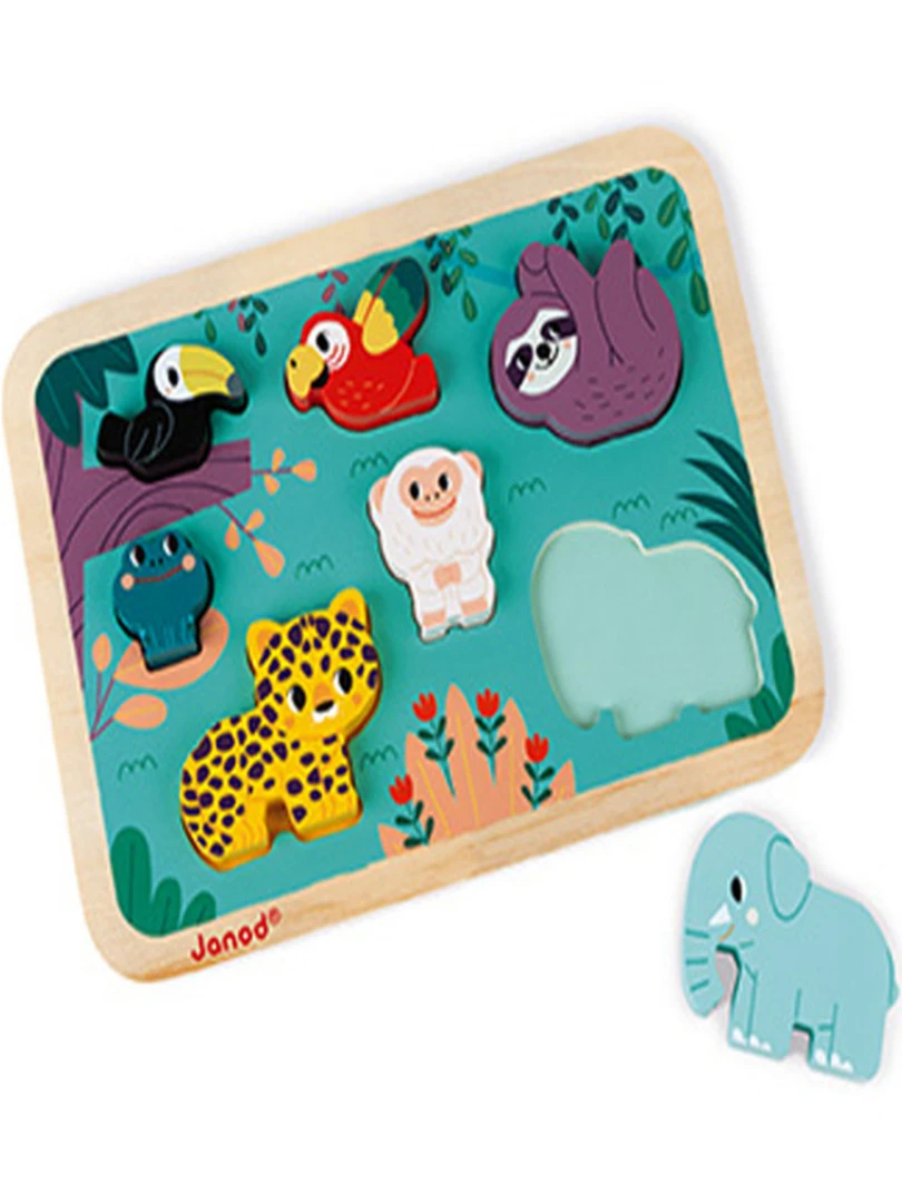 Puzzle À Encastrer Chunky Jungle Wwf (7 Pièces) N/A