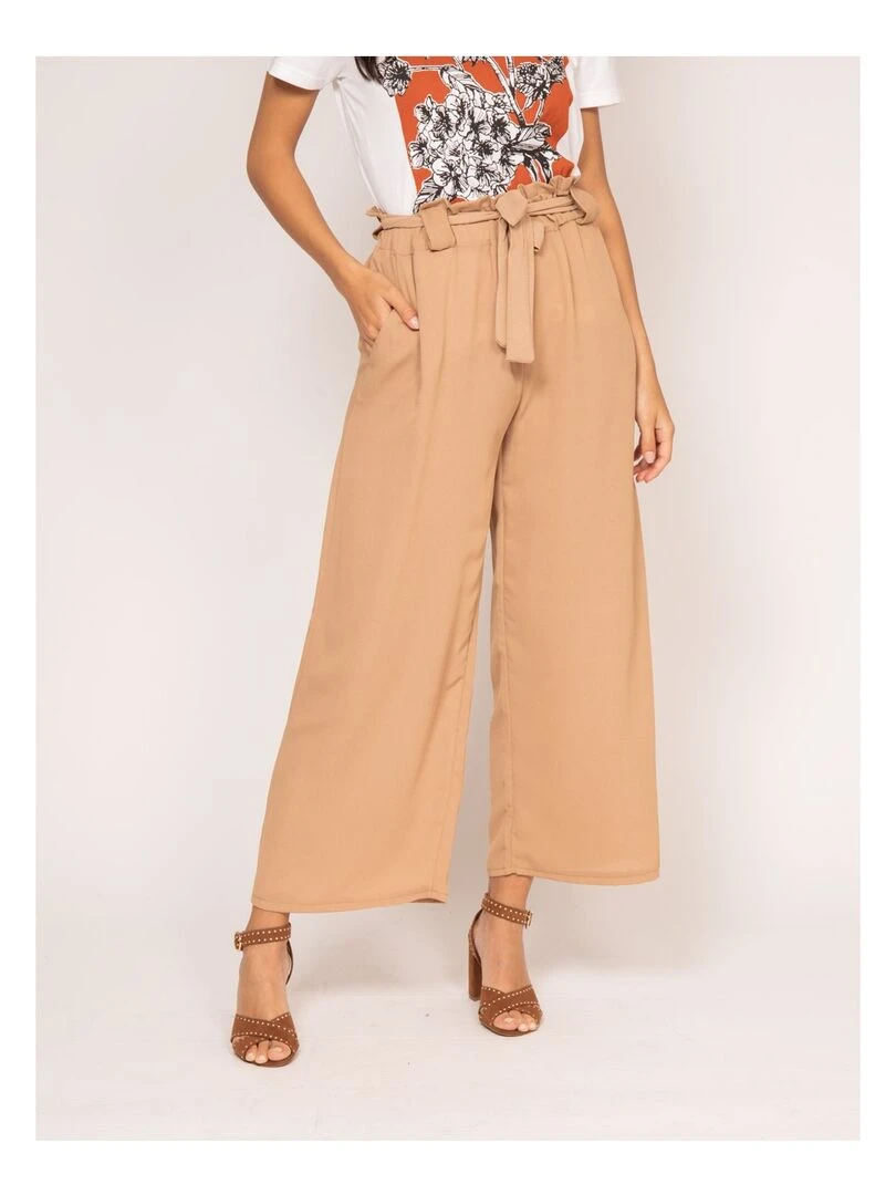Pantalon fluide EMPALA Marron