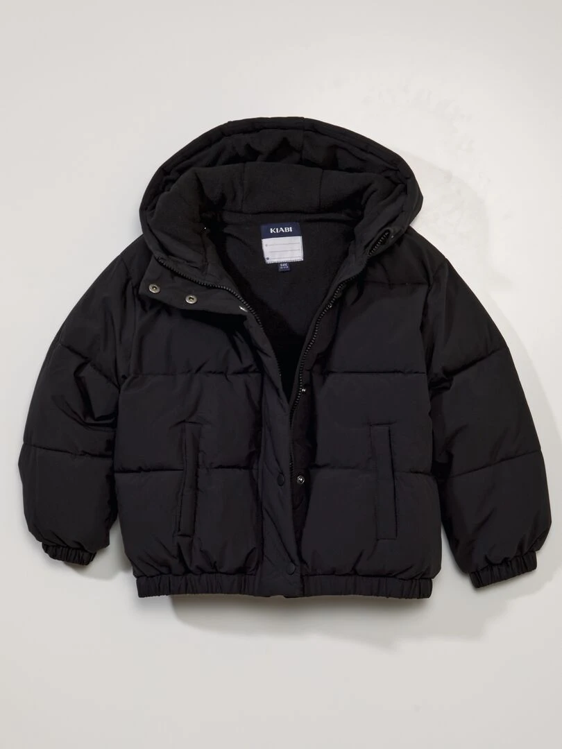 Doudoune courte et matelassée   noir