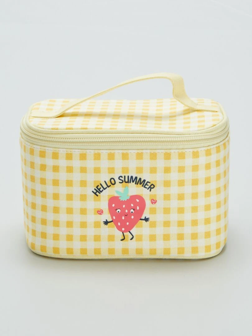 Vanity à carreaux vichy avec imprimé Jaune