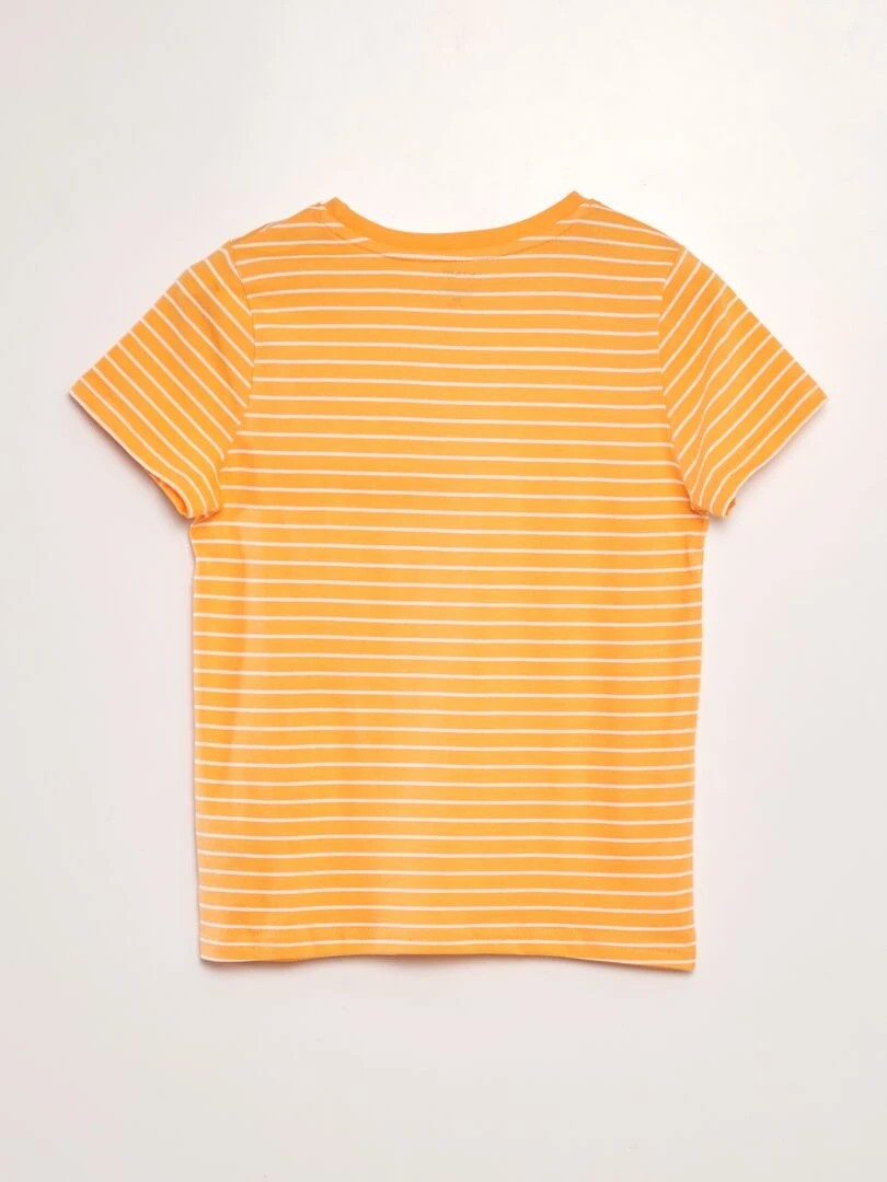 T shirt rayé Orange rayures