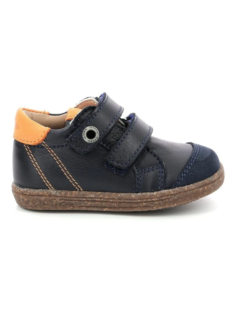 Sneakers hautes Cuir Washan Bleu marine
