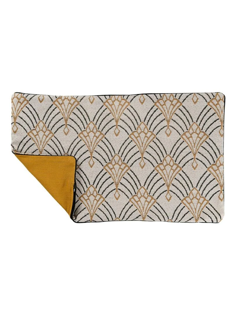 Housse de coussin imprimée art décoratif Jaune