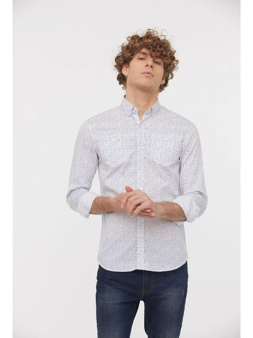 Lee Cooper Chemise manches longues coton regular DOKIN Blanc