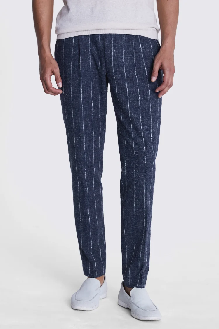 Slim Fit Navy Check Jacket   Buy Online at Moss