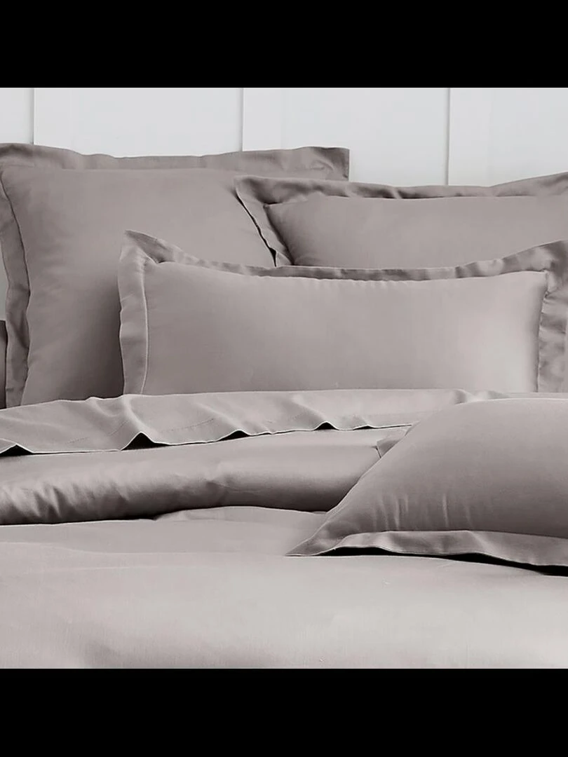 Blanc Avenue Taie D'oreiller 63x63 Cm Satin De Coton Gris