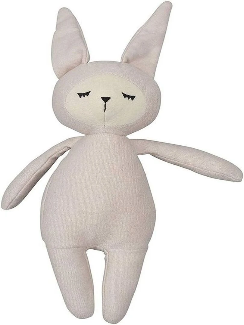 Doudou Fabelab Lapin Rose pantin Buddy Rose