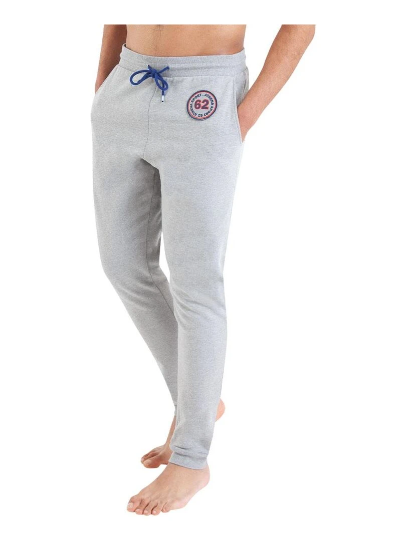 Pantalon de pyjama homme Molletonné Gris chiné