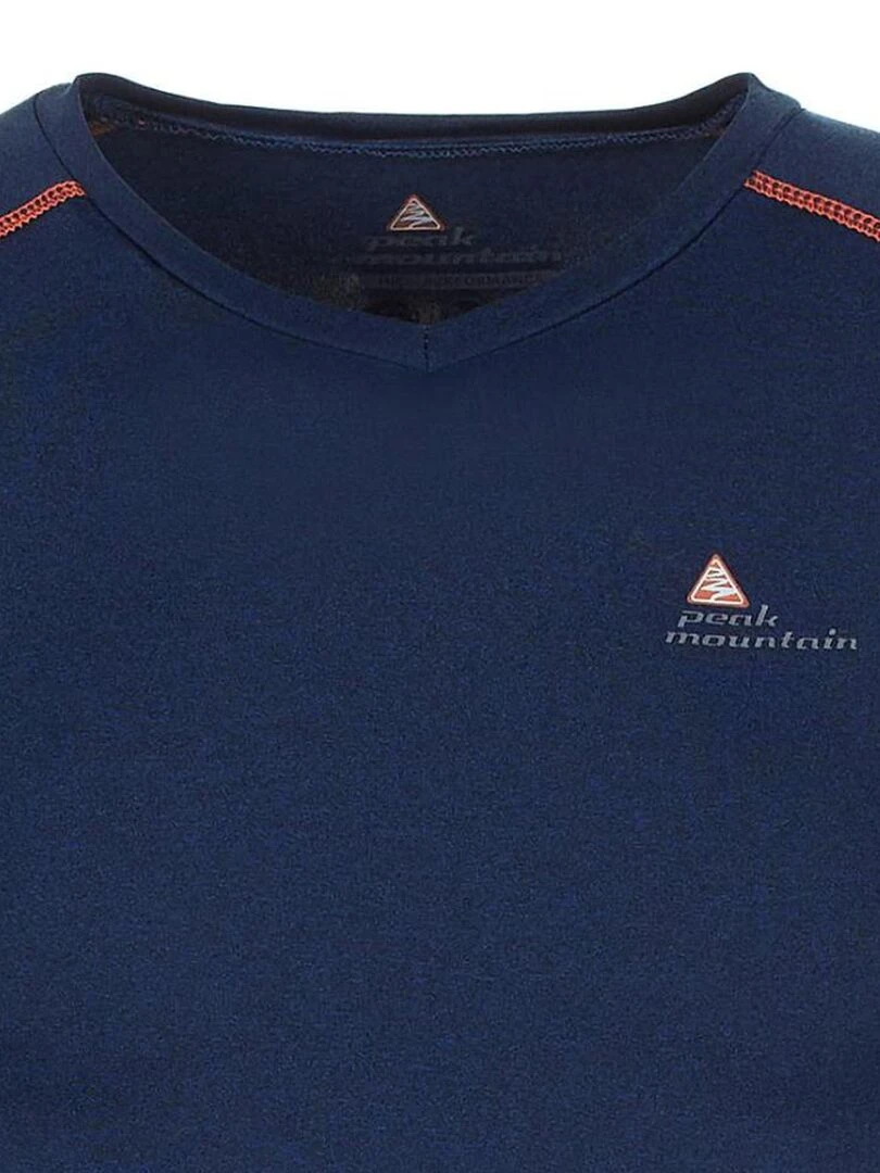 T shirt manches courtes homme CANSHO   PEAK MOUNTAIN   Bleu marine