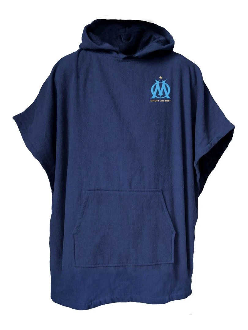 Poncho de bain Enfant 100% Coton OM LOGO Bleu marine