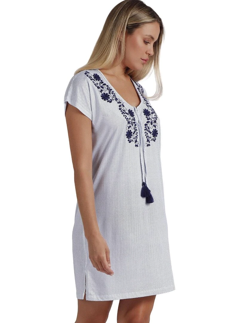 Chemise de nuit manches courtes Blue And Bleu Mod   Bleu marine