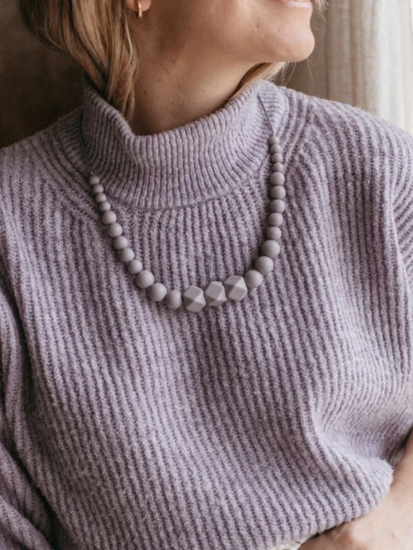 Collier d'allaitement Clélia Violet clair