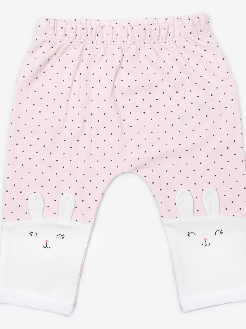 Pyjama bébé 2 pièces   LAPIN   Rose