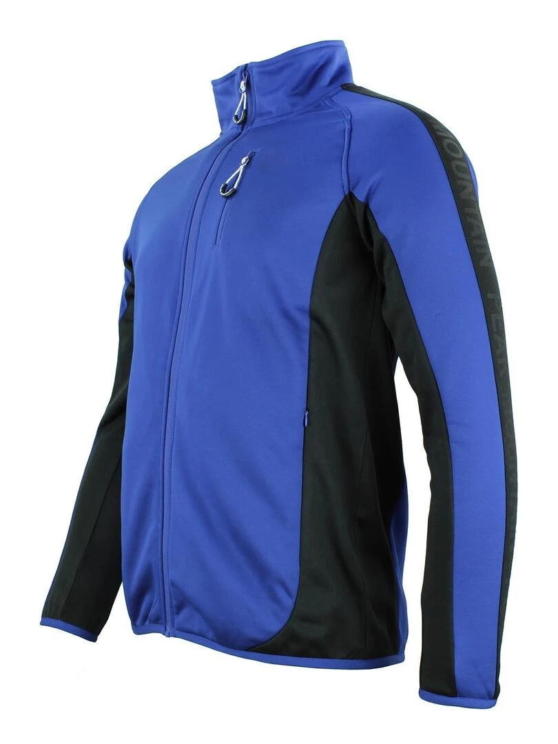 Blouson polarshell homme CEMON   PEAK MOUNTAIN   Bleu Noir