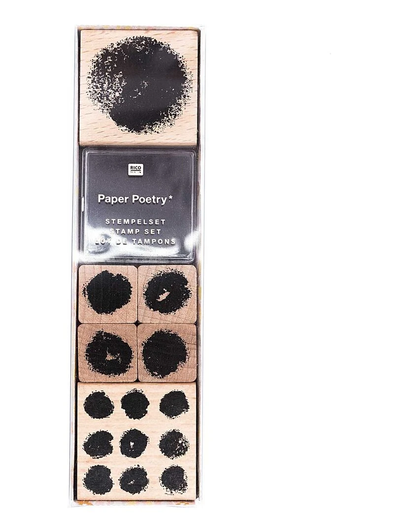 Tampons points peinture encre noire N/A