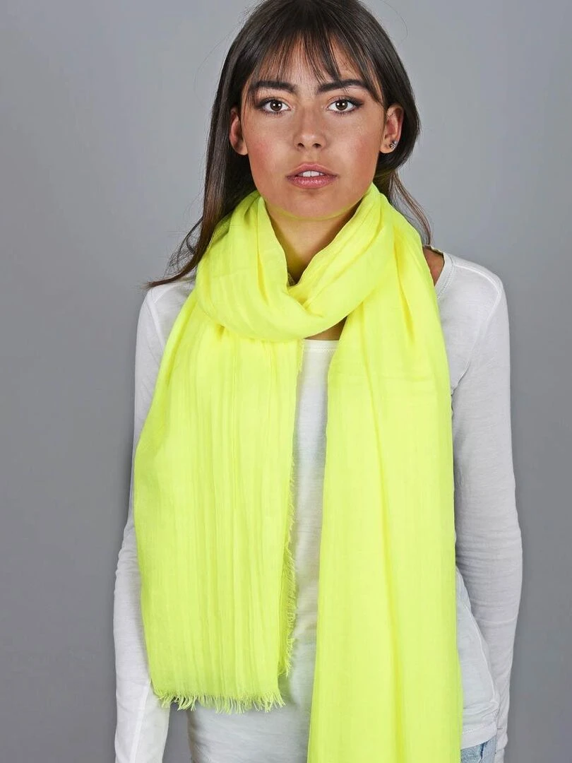 Chèche Froissé Touch Jaune